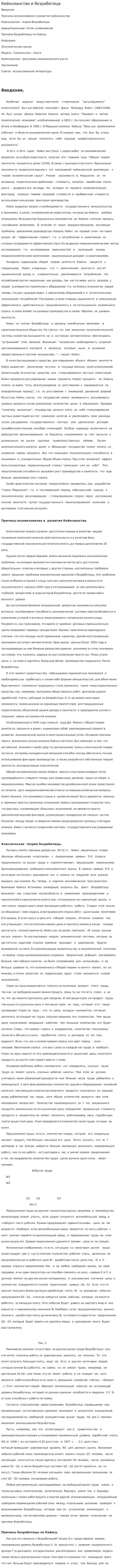 Кейнсианство и безработица