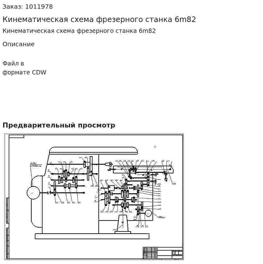 Кинематическая схема фрезерного станка 6m82 