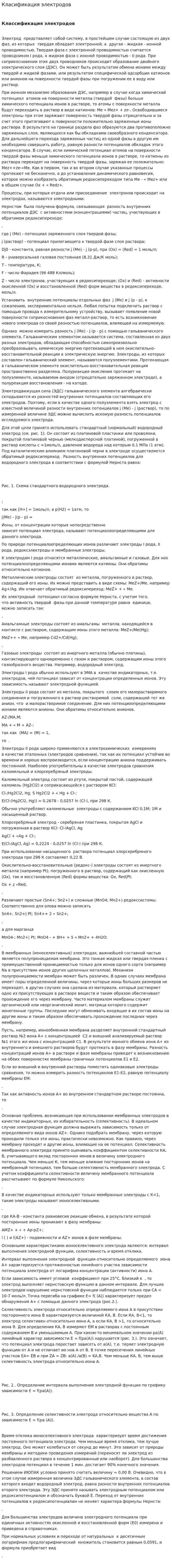 Класификация электродов