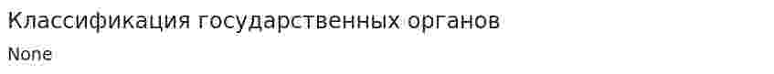 Классификация государственных органов