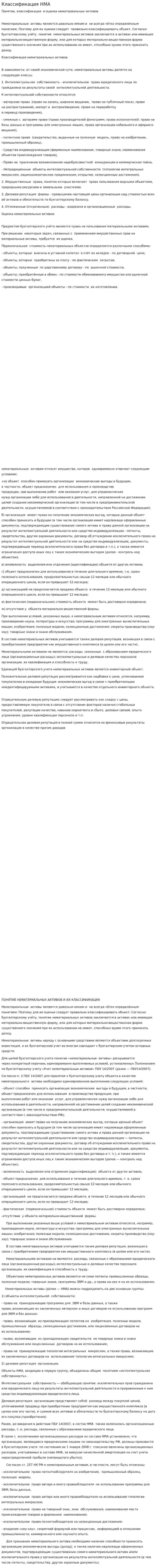Классификация НМА