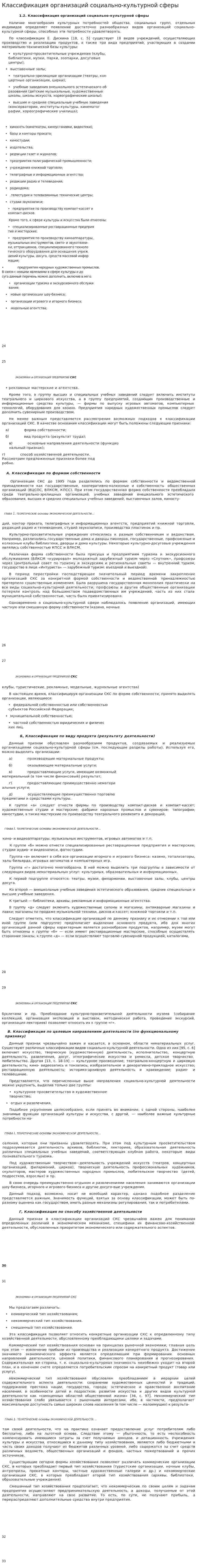 Классификация организаций социально-культурной сферы. 2