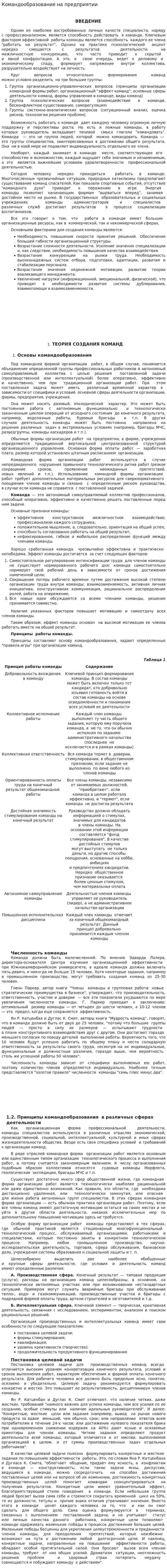Командообразование на предприятии