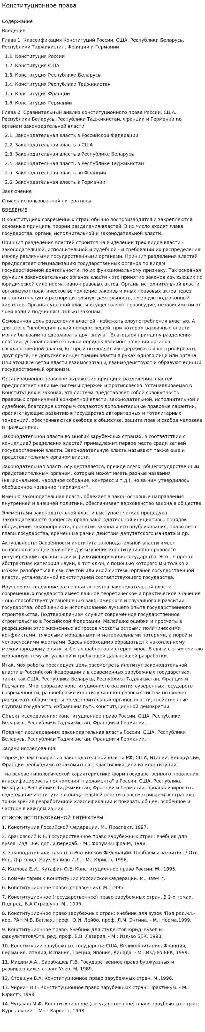 Конституционное права