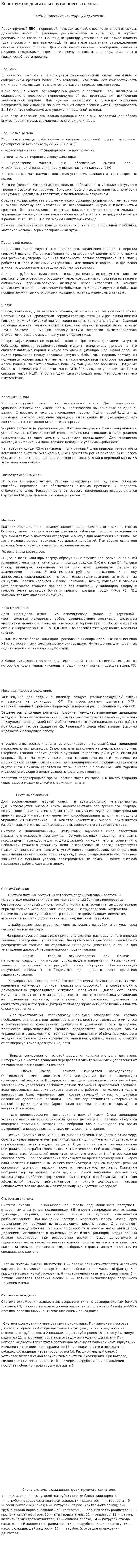 Конструкция двигателя внутреннего сгорания