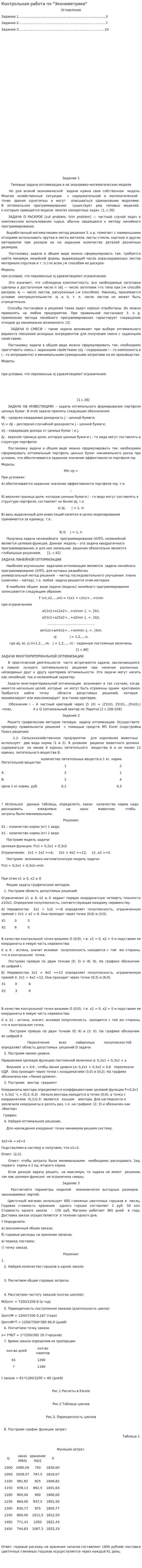 Контрольная работа по "Эконометрике". 54
