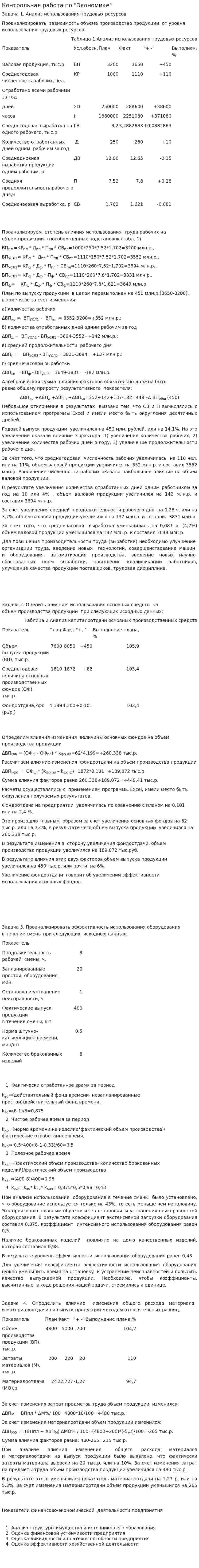 Контрольная работа по "Экономике". 211