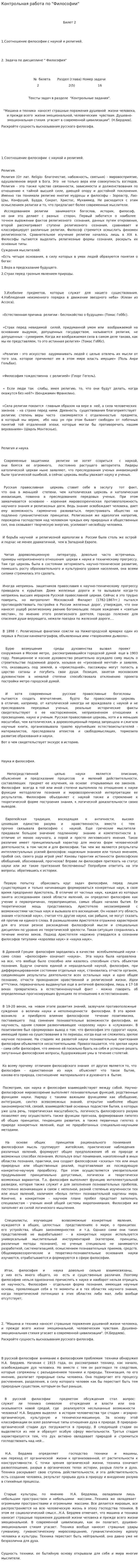 Контрольная работа по "Философии". 261