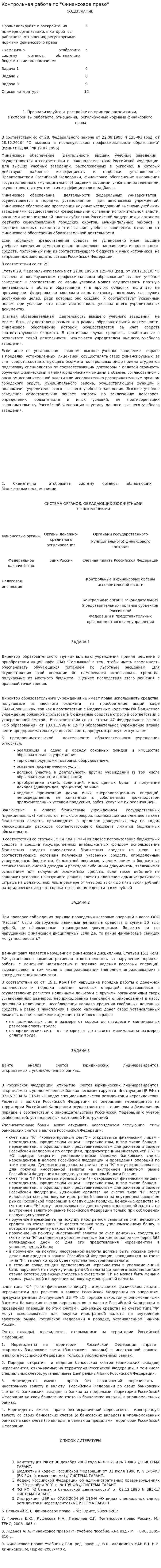 Контрольная работа по "Финансовое право". 31