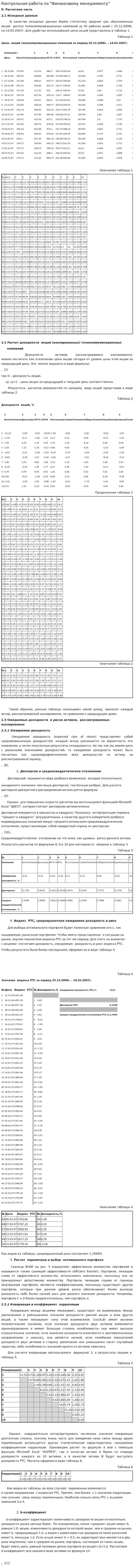Контрольная работа по "Финансовому менеджменту". 36