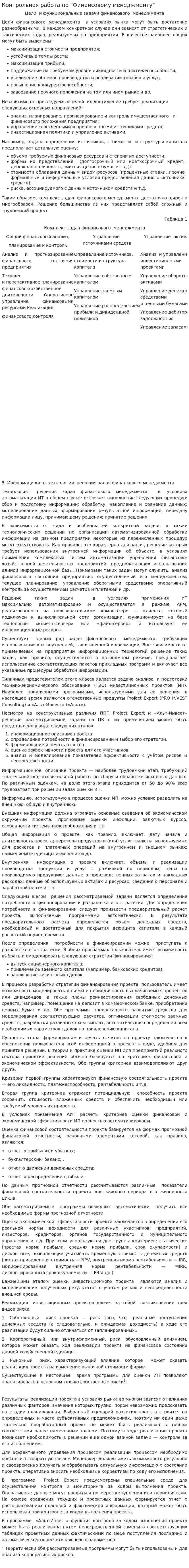 Контрольная работа по "Финансовому менеджменту". 187