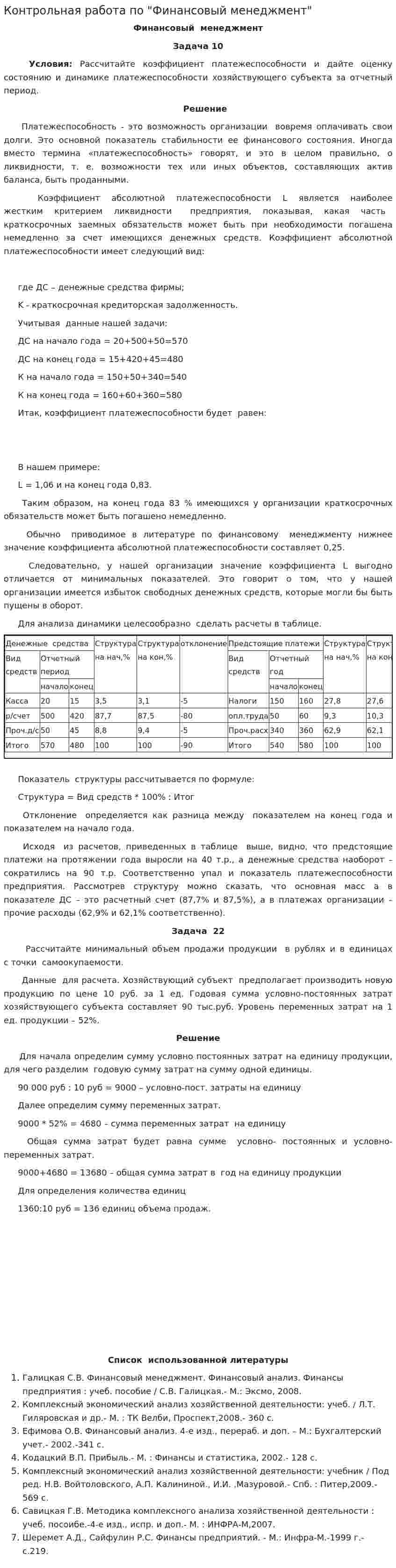 Контрольная работа по "Финансовый менеджмент". 16