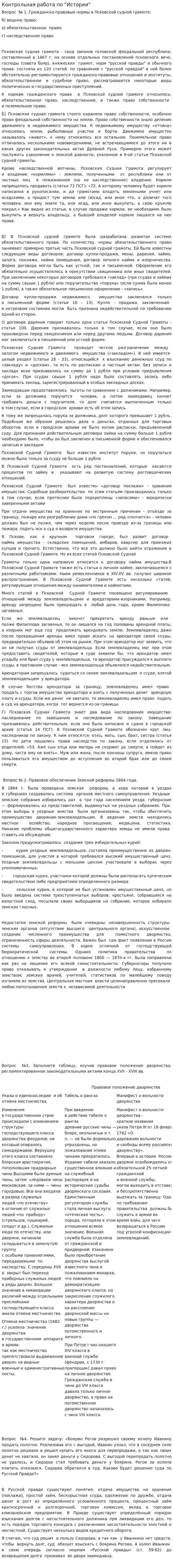 Контрольная работа по "Истории". 142