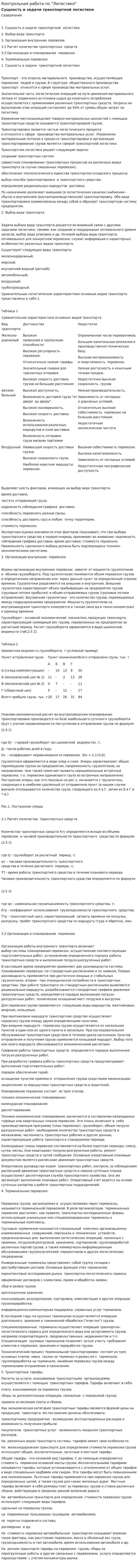 Контрольная работа по "Логистике". 12