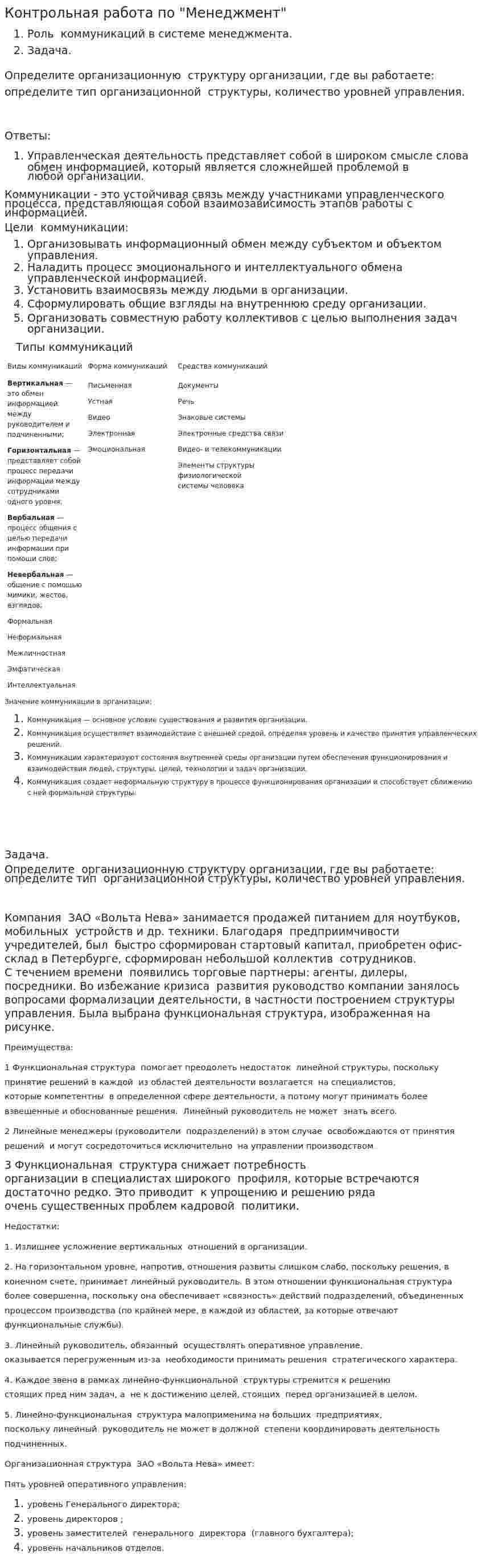 Контрольная работа по "Менеджмент". 12