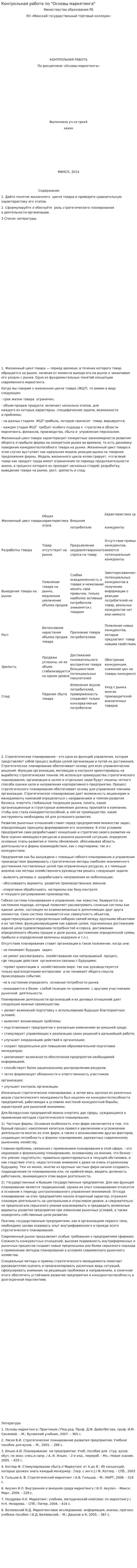 Контрольная работа по "Основы маркетинга". 2