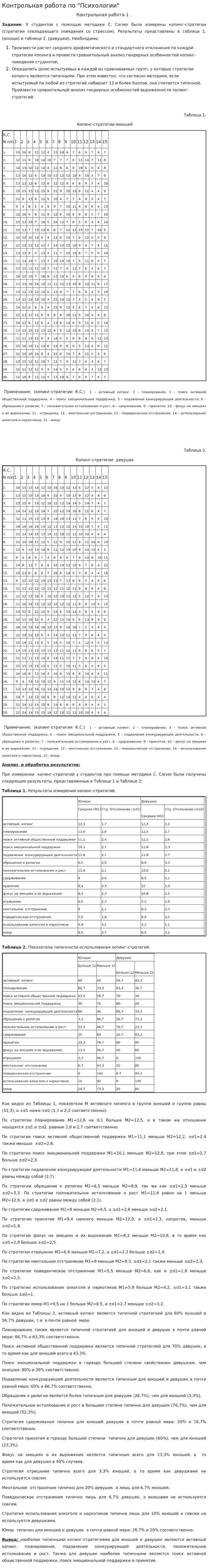 Контрольная работа по "Психологии". 111