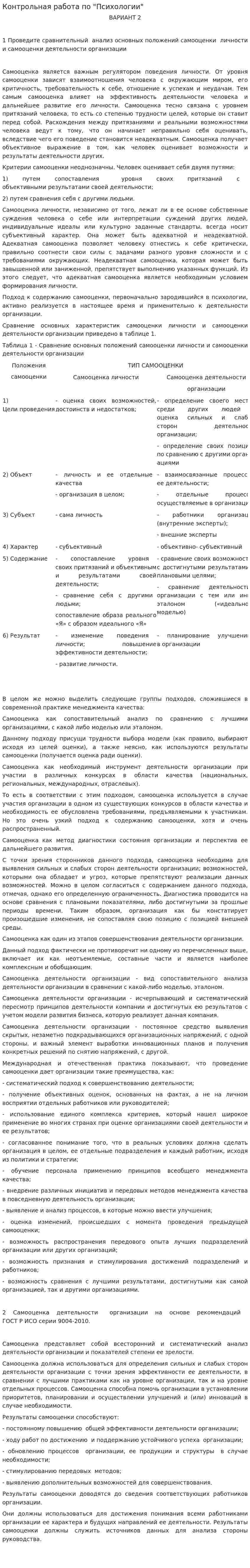 Контрольная работа по "Психологии". 36