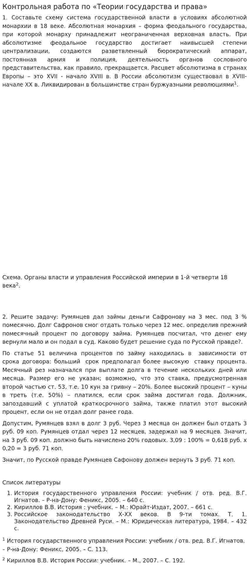 Контрольная работа по «Теории государства и права». 12