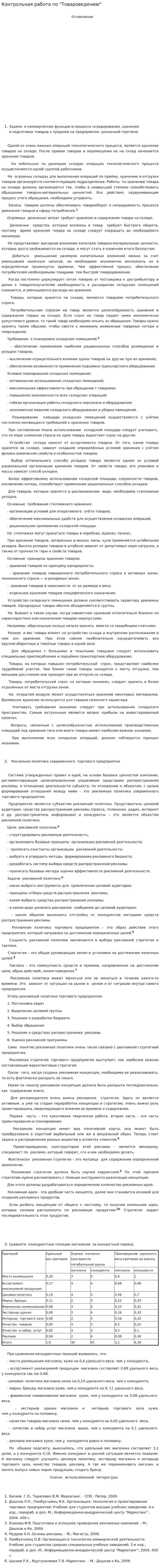 Контрольная работа по "Товароведению". 48
