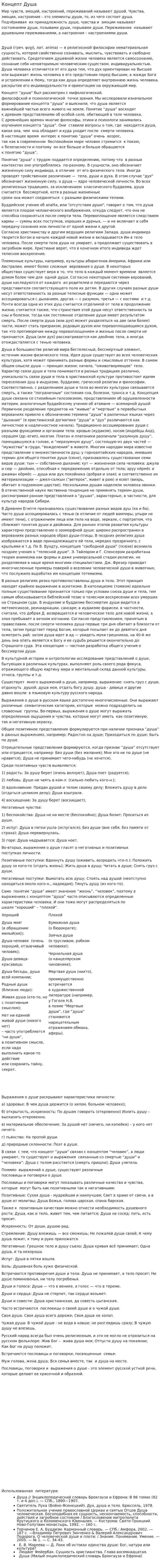 Концепт Душа