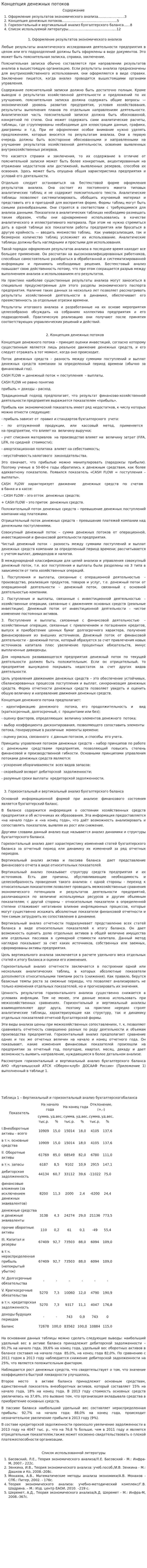 Концепция денежных потоков