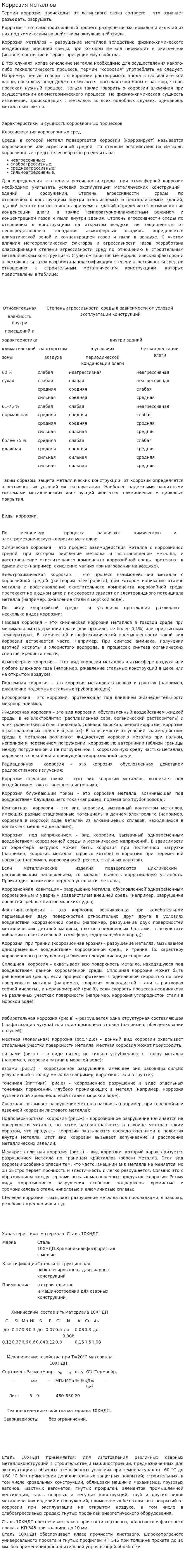 Коррозия металлов. 13