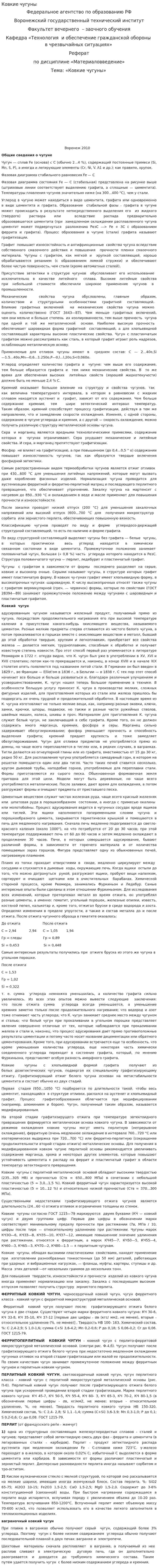 Ковкие чугуны
