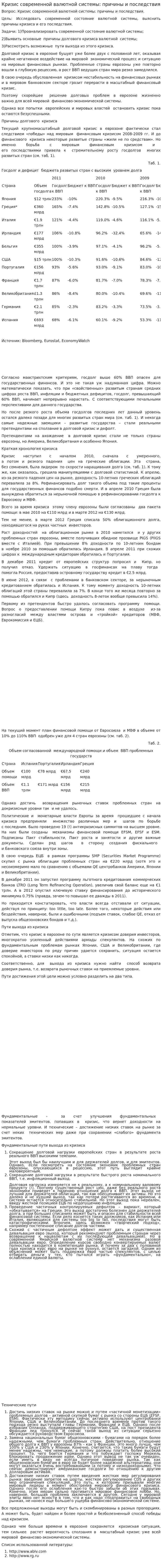 Кризис современной валютной системы: причины и последствия