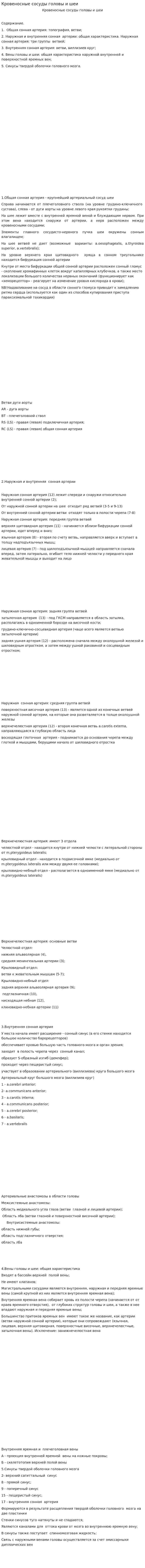 Кровеносные сосуды головы и шеи