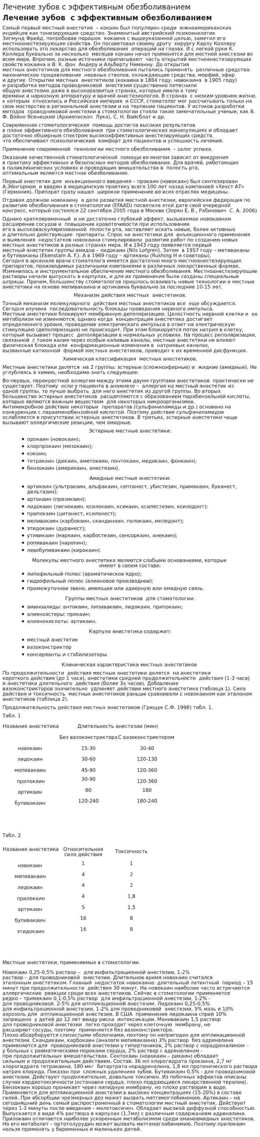 Лечение зубов с эффективным обезболиванием