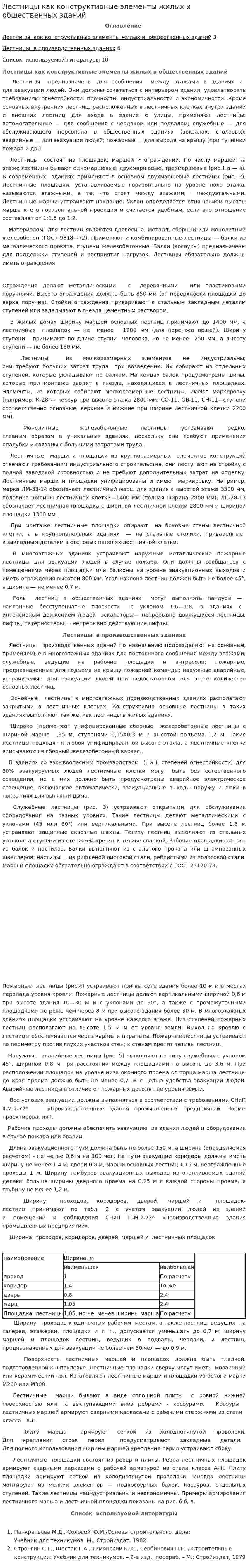 Лестницы как конструктивные элементы жилых и общественных зданий