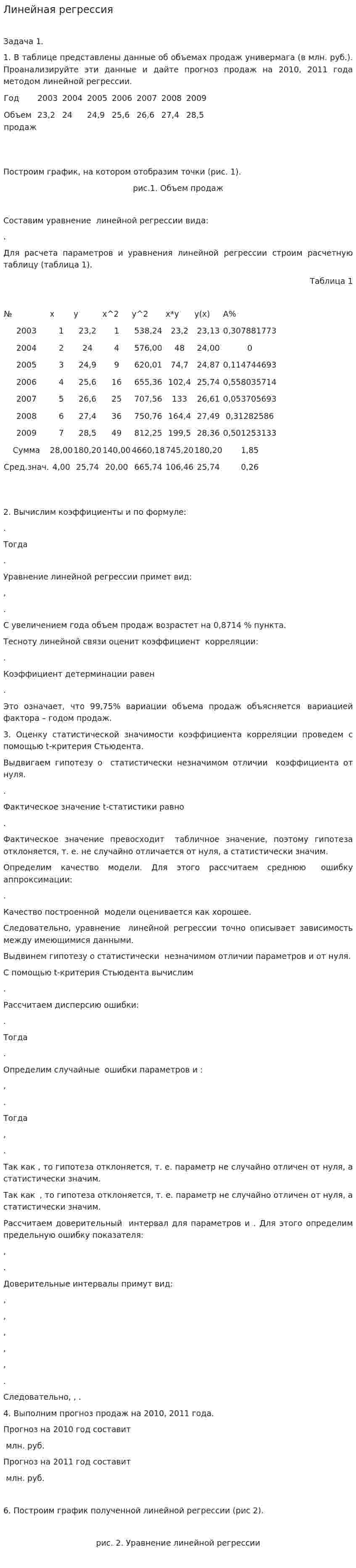 Линейная регрессия