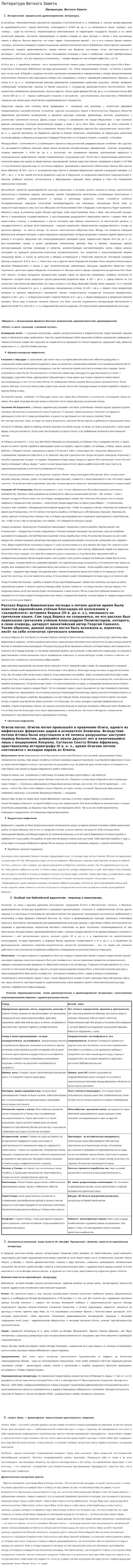 Литература Ветхого Завета