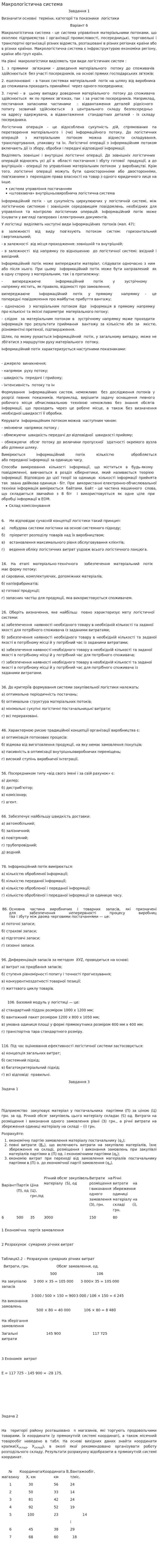 Макрологістична система