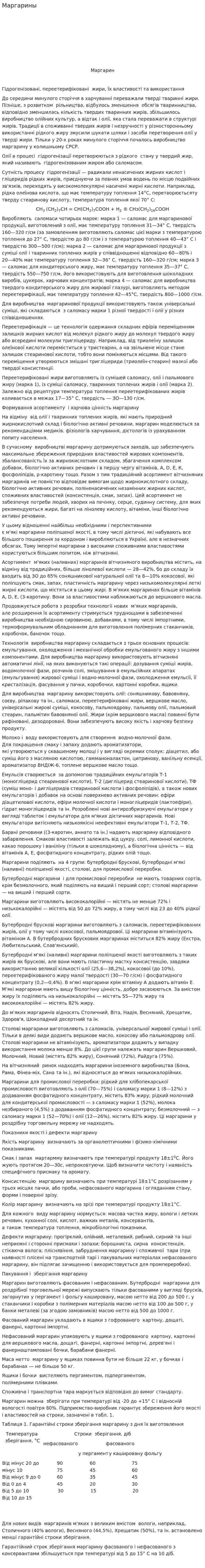Маргарины