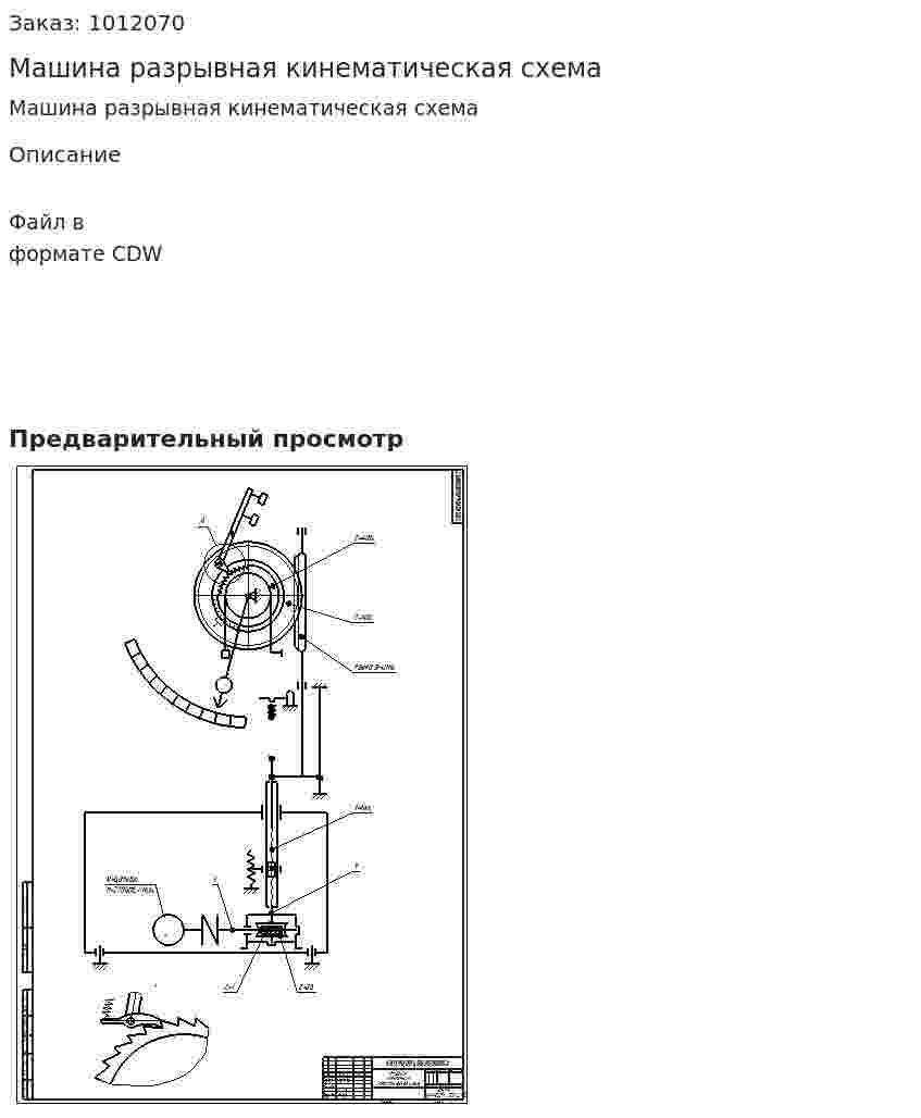Машина разрывная кинематическая схема 