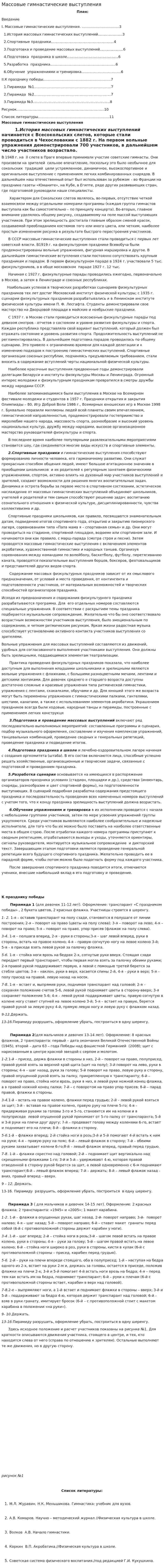 Массовые гимнастические выступления