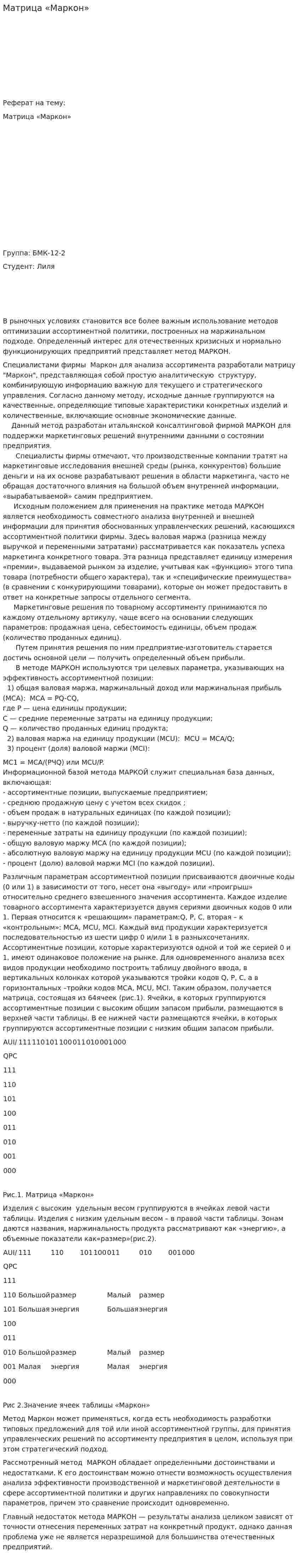 Матрица «Маркон»