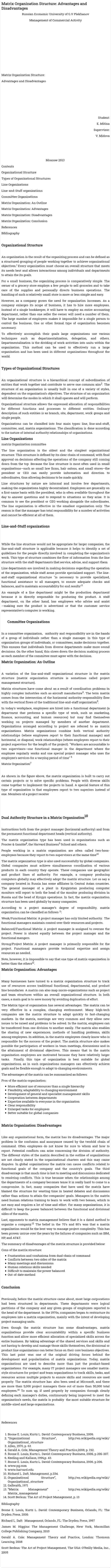 Matrix Organization Structure: Advantages and Disadvantages