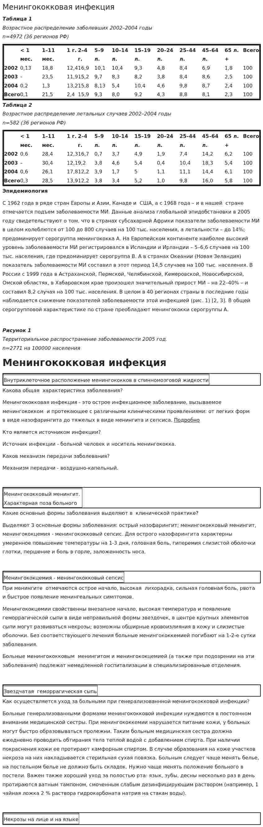 Менингококковая инфекция