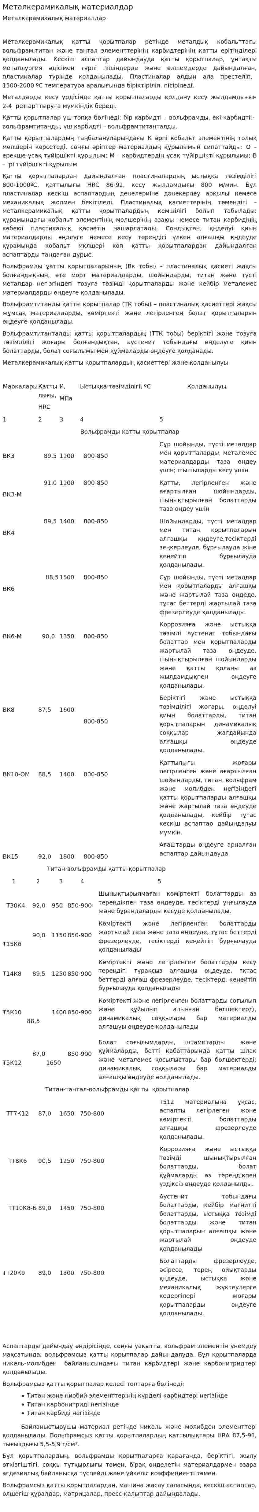 Металкерамикалық материалдар