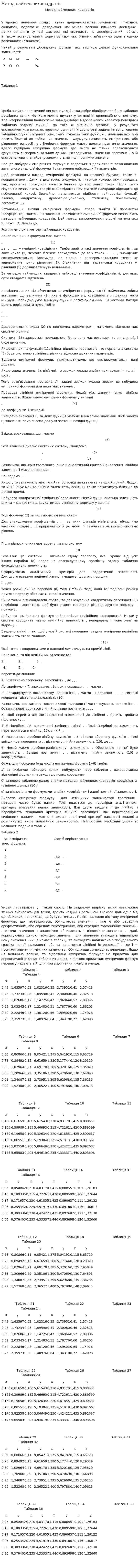 Метод найменших квадратів