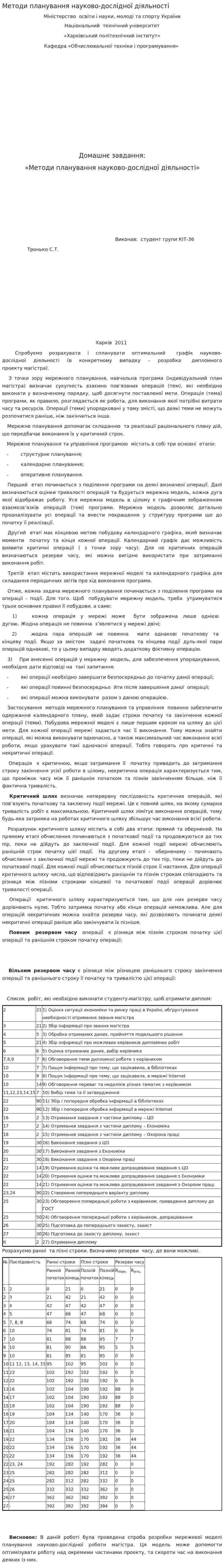 Методи планування науково-дослідної діяльності