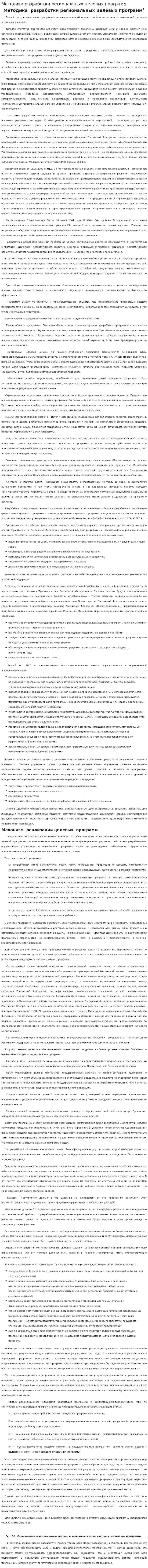 Методика разработки региональных целевых программ