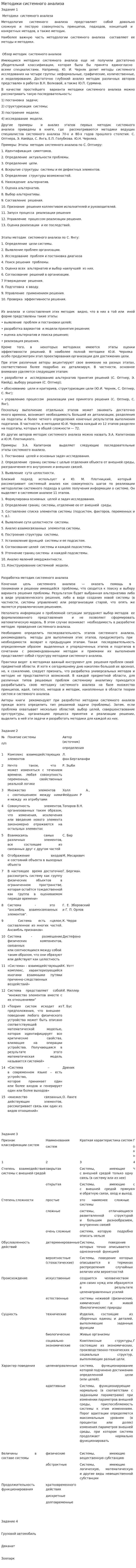 Методики системного анализа