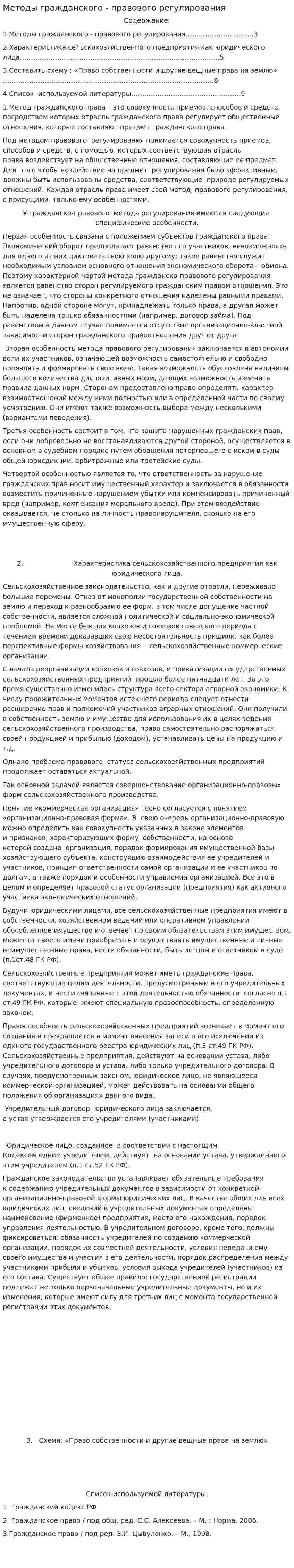 Методы гражданского - правового регулирования