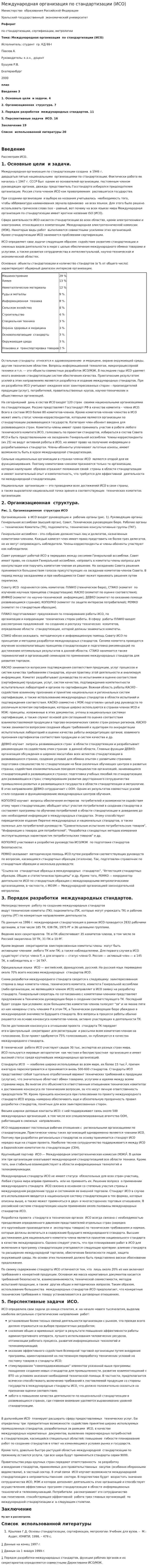 Международная организация по стандартизации (ИСО). 3
