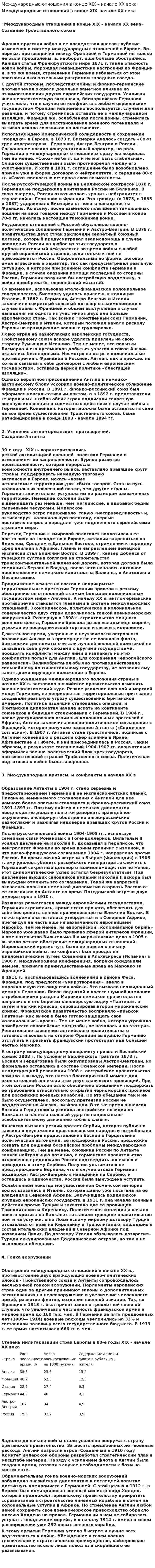 Международные отношения в конце XIX – начале XX века. 3