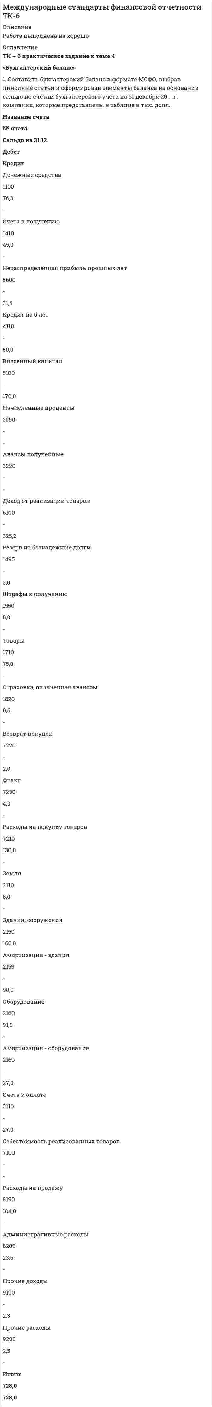 




Описание

Важную роль в процессе криминалистических исследований играет и решение диагностических задач. Сам термин диагностика заимствован из медицины. В настоящее время эта категория стала элементом понятийного аппарата многих наук, означая распознавание свойств, состояний, изменений объекта.



Оглавление

1. КРИМИНАЛИСТИЧЕСКАЯ ДИАГНОСТИКА 4
1. Дать определение понятия криминалистической диагностики и ее отличие от идентификации. 4
2. Значение диагностики для раскрытия и расследования преступлений. 5
2. ТРАСОЛОГИЯ 7
1. Способы обнаружения и изъятия микрочастиц. Правила упаковки предметов с микрообъектами и самих микрообъектов. 7
2.Осмотреть с использованием лупы, микроскопов представленные объекты (предметы одежды) с целью выявления на них микрообъектов. 9
3.Составьте описательную часть протокола осмотра представленного объекта. 10
4. Вопросы, разрешаемые экспертизой микрообъектов, микрочастиц и микроследов 10
3. БАЛЛИСТИКА 12
1. Осмотреть с соблюдением криминалистических правил представленный объект (холодное оружие: нож, кастет, нунчаки и др.). При осмотре выделить и описать общие и частные признаки представленных объектов. Сделать схематическую зарисовку, указать на них обнаруженные следы и маркировочные обозначения. 12
2. Составить описательную часть протокола осмотра холодного оружия 12
4. СУДЕБНОЕ ДОКУМЕНТОВЕДЕНИЕ 14
1. Понятие судебно-автороведческой экспертизы. Виды и правила получения образцов для судебно-автороведческого исследования 14
2. Вопросы, разрешаемые судебно-автороведческой экспертизой 17
5. ГАБИТОЛОГИЯ 19
1. Понятие, элементы и виды признаков внешности 19
2. Провести описание внешности по фотографии с учетом принятой в криминалистике терминологии. (Фотография должна быть представлена в работе) 21
6. КРИМИНАЛИСТИЧЕСКИЕ УЧЕТЫ 23
1 Определение понятия и криминалистическое значение вспомогательных учетов 23
БИБЛИОГРАФИЧЕСКИЙ СПИСОК 26
ПРИЛОЖЕНИЕ А 27



Список литературы

1 Конституция Российской Федерации (принята на всенародном голосовании 12 декабря 1993 г.) // Российская газета —1993 — 25 декабря—№ 237.
2 Уголовно-процессуальный кодекс Российской Федерации от 18 декабря 2001 № 174-ФЗ // Российская газета —2001 — 22 декабря—№ 249.
3 Волохова О.В., Егоров Н.Н., Жижина М.В. Криминалистика: учебник – М.: Проспект, 2011 — 349 с
4 Драпкин Л.Я., Карагодин В.Н. Криминалистика. М.: Проспект, 2011. — 766 с.
5 Зинин А.М. Участие специалиста в процессуальных действиях. – М.: Проспект, 2011 . – 160 с.
6 Криминалистика / Ищенко Е.П, Топорков А.А. М.: Контракт 2011 -784с
7 Криминалистика / Савельева М.В, Смушкин А.Б. М.: Дашков и Ко, 2011 — 608с
8 Криминалистика / Т. В. Аверьянова, Р. С. Белкин, Ю. Г. Корухов, Е. Р. Россинская, — М : Норма, 2010, - 928 с.
9 Криминалистическое исследование материалов, веществ и изделий : учебное пособие / Э.В. Сысоев, А.В. Селезнев, Е.В. Бурцева, И.П. Рак. – Тамбов : Изд-во Тамб. гос. техн. ун-та, 2007. – 84 с.
10 Российская Е. Р., Галяшина Е. И. Настольная книга судьи: судебная экспертиза. — М : Проспект, 2010. — 464 с.


            
            
            Бухгалтерские электронные системы (Лабораторные работы)«Бухгалтерский баланс» 1. Составить бухгалтерский баланс в формате МСФО, выбрав линейные статьи и сформировав элементы баланса на основании сальдо по счетам бухгалтерского учета на 31 декабря 20__г. компании, которые представлены в таблице в тыс. долл.Бухгалтерский баланс представляет собой таблицу, состоящую из …Бухгалтерский и финансовый учёт и отчётностьБухгалтерский управленческий учетБухгалтерский управленческий учетБухгалтерский управленческий учетБухгалтерские информ. системы СИБУПК 3 КУРС тест 6 100%Бухгалтерские проводки активно-пассивного типа … валюту балансаБухгалтерские проводки пассивно-активного типа … валюту балансаБухгалтерские проводки пассивно-пассивного типа меняют … балансаБухгалтерские счета … являются источником информации для заполнения отчета о прибылях и убыткахБухгалтерские электронные системыБухгалтерские электронные системы